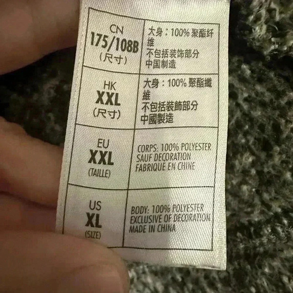 Disney World Plush Fleece Full Zip Jacket Olive Green & White Women's Size XL - Picture 6 of 7